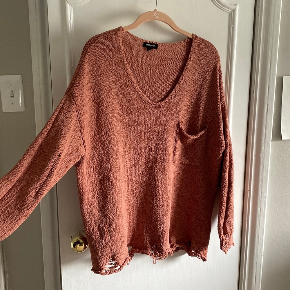 Distressed sweater